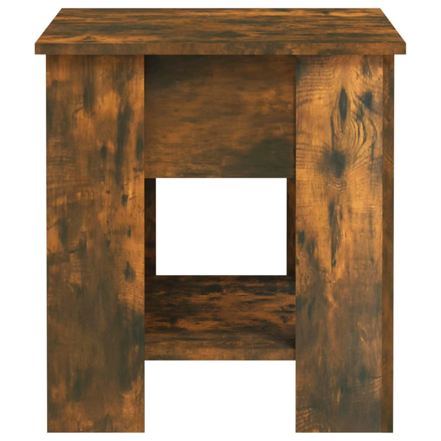 Salontafel 0X49X52 Cm Bewerkt Hout Kleurig Gerookt eiken