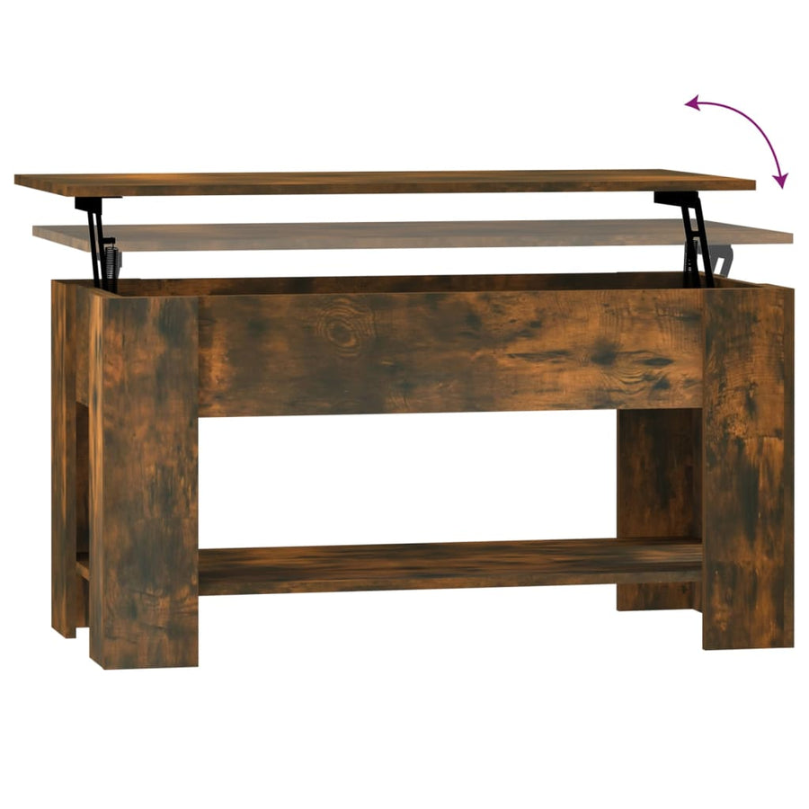 Salontafel 0X49X52 Cm Bewerkt Hout Kleurig Gerookt eiken