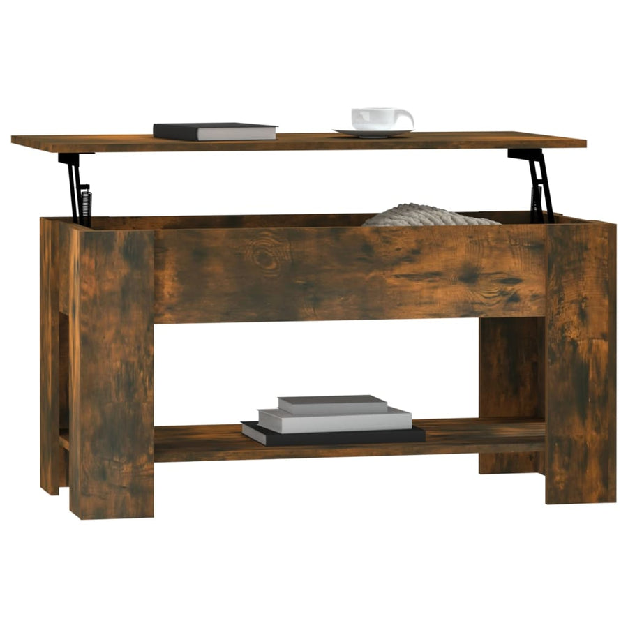 Salontafel 0X49X52 Cm Bewerkt Hout Kleurig Gerookt eiken