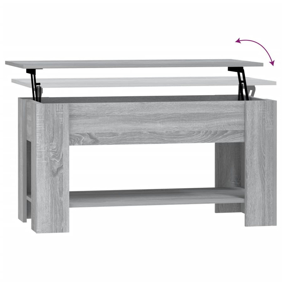 Salontafel 0X49X52 Cm Bewerkt Hout Eikenkleurig Grijs sonoma