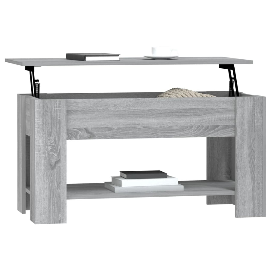 Salontafel 0X49X52 Cm Bewerkt Hout Eikenkleurig Grijs sonoma