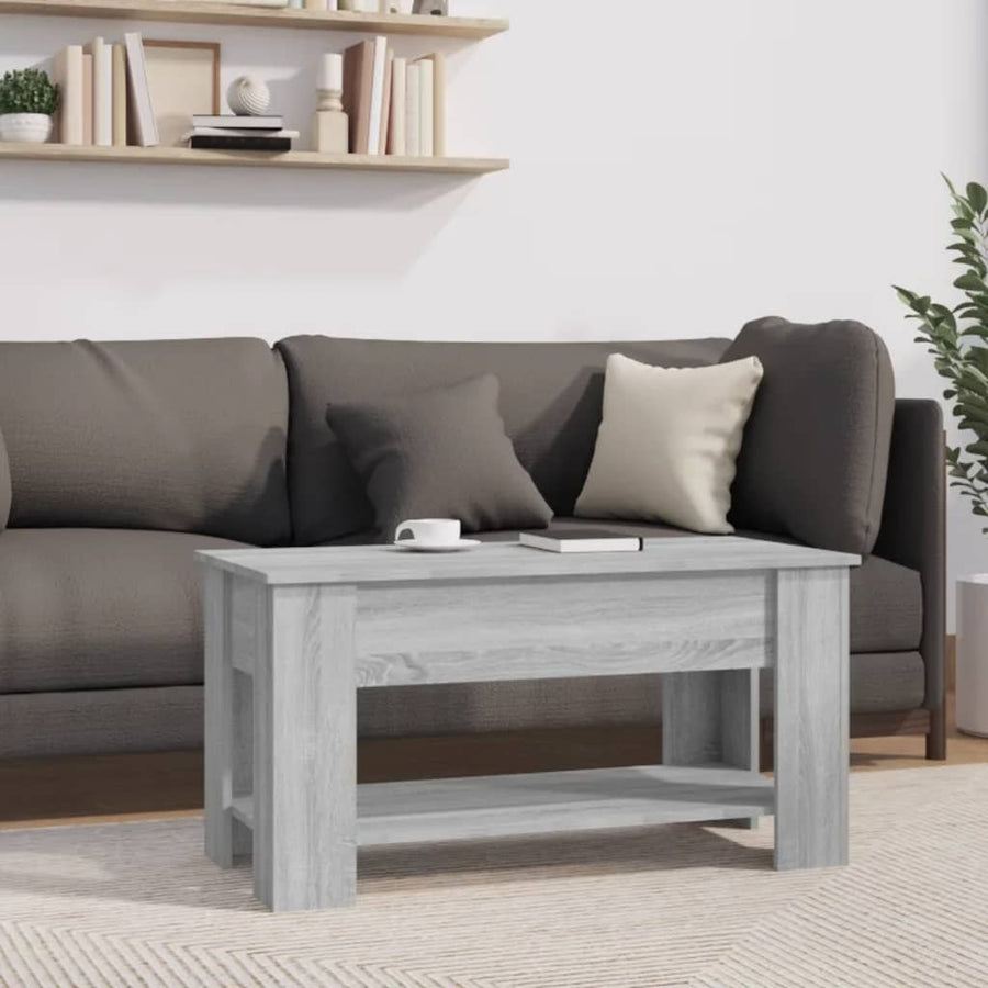 Salontafel 0X49X52 Cm Bewerkt Hout Eikenkleurig Grijs sonoma