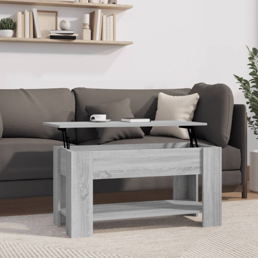 Salontafel 0X49X52 Cm Bewerkt Hout Eikenkleurig Grijs sonoma