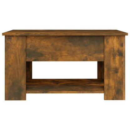 Salontafel 79X49X41 Cm Bewerkt Hout Gerookt Eikenkleurig