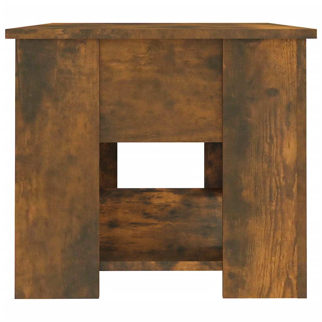 Salontafel 79X49X41 Cm Bewerkt Hout Gerookt Eikenkleurig