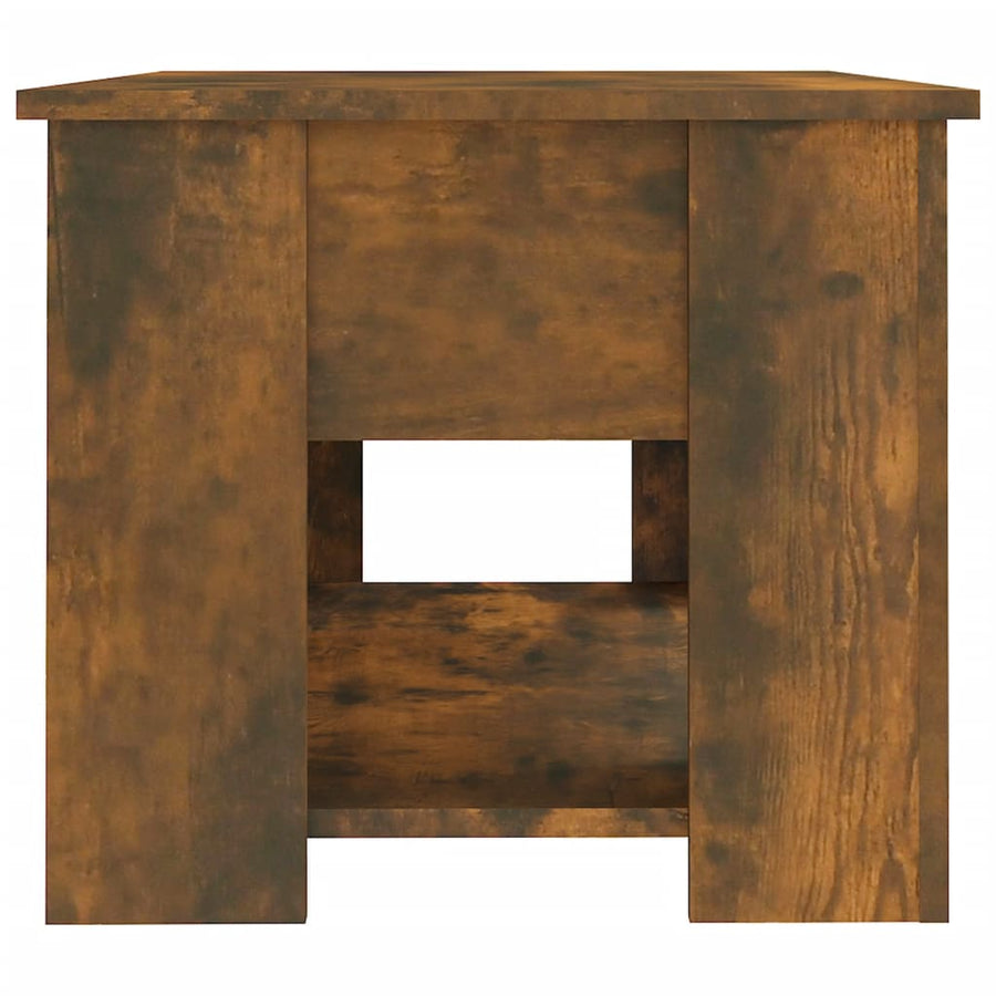 Salontafel 79X49X41 Cm Bewerkt Hout Gerookt Eikenkleurig