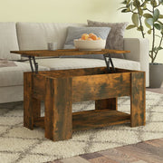 Coffee table 79x49x41 cm engineered wood smoked oak finish