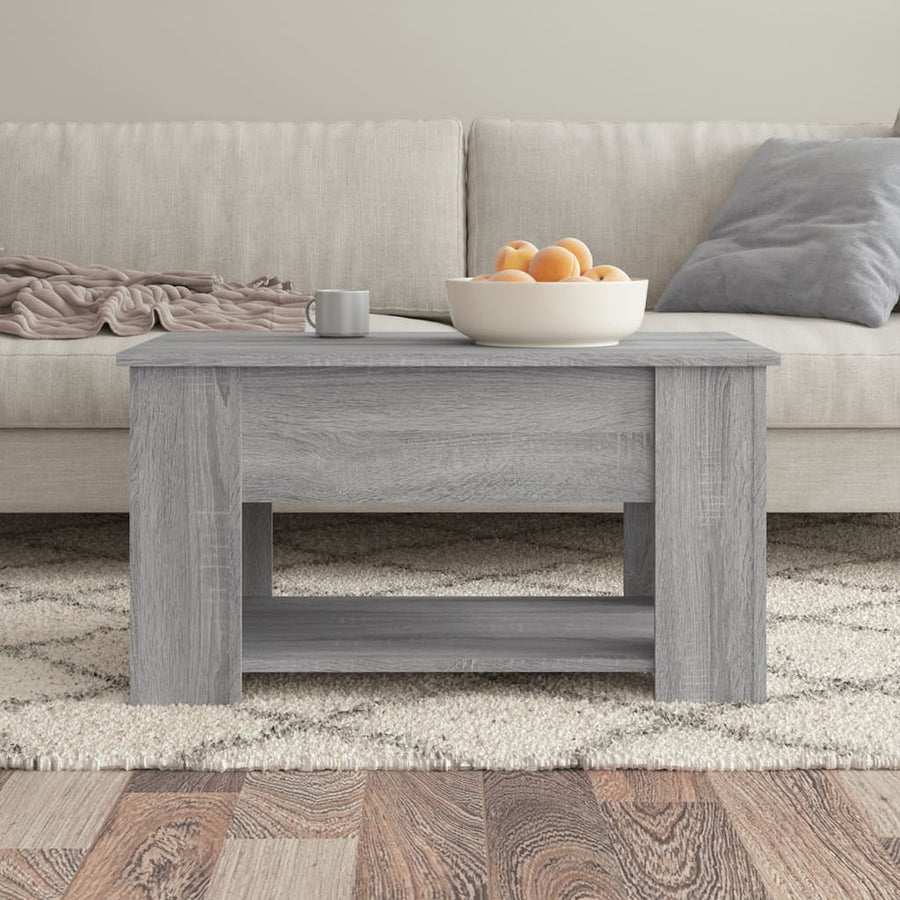 Salontafel 79X49X41 Cm Bewerkt Hout Grijs Sonoma Eikenkleurig