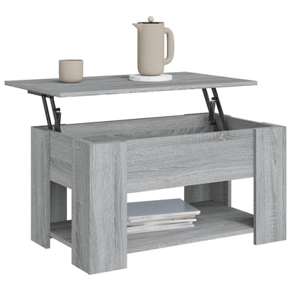 Salontafel 79X49X41 Cm Bewerkt Hout Grijs Sonoma Eikenkleurig
