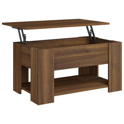 Salontafel 79x49x41 cm bewerkt hout bruin eikenkleur