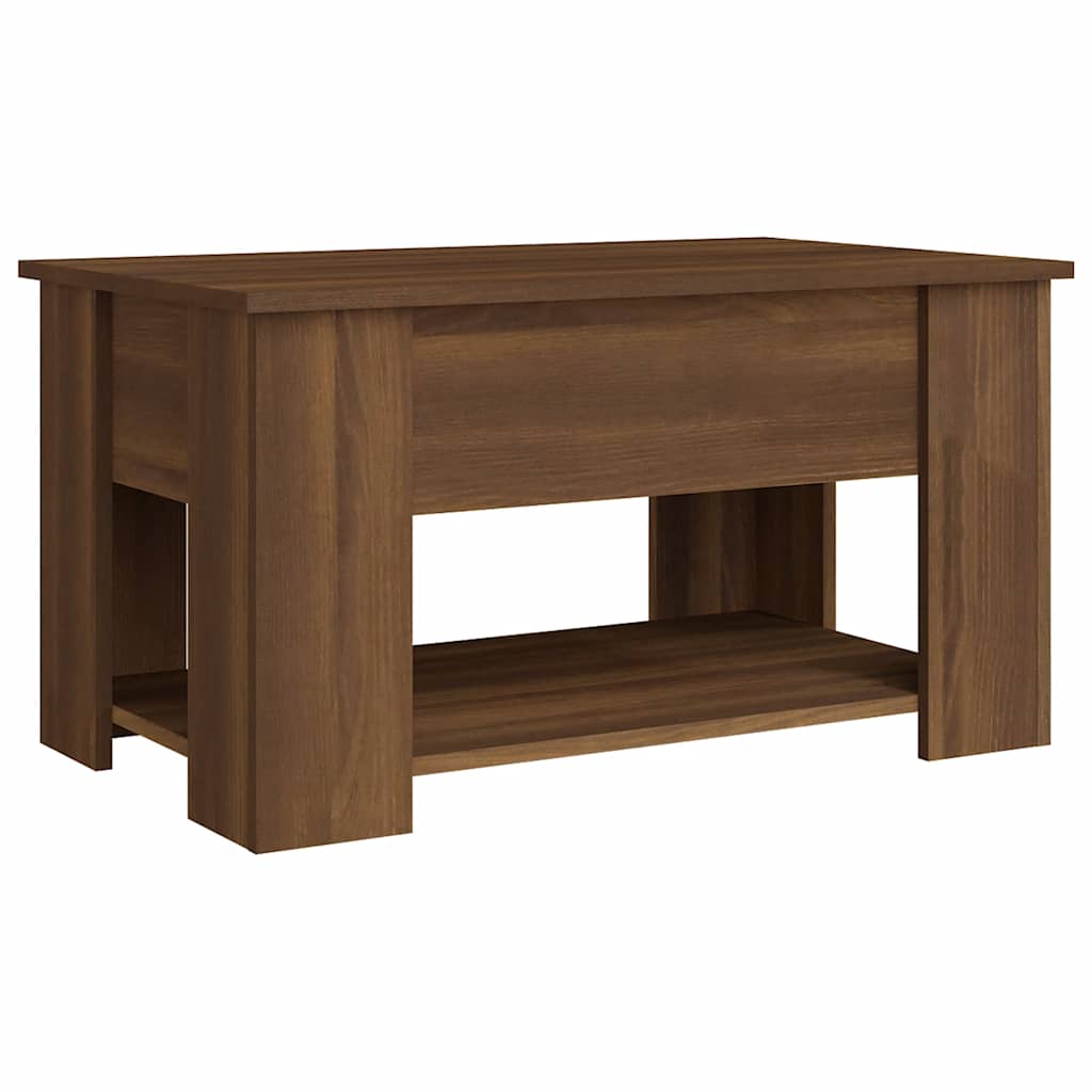 Salontafel 79x49x41 cm bewerkt hout bruin eikenkleur