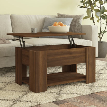 Salontafel 79x49x41 cm bewerkt hout bruin eikenkleur