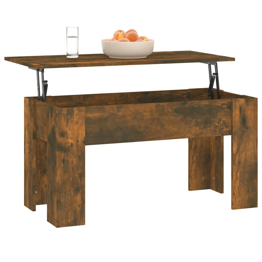 Salontafel 101X49X52 Cm Bewerkt Hout Kleurig 101 x 49 x 52.5 cm