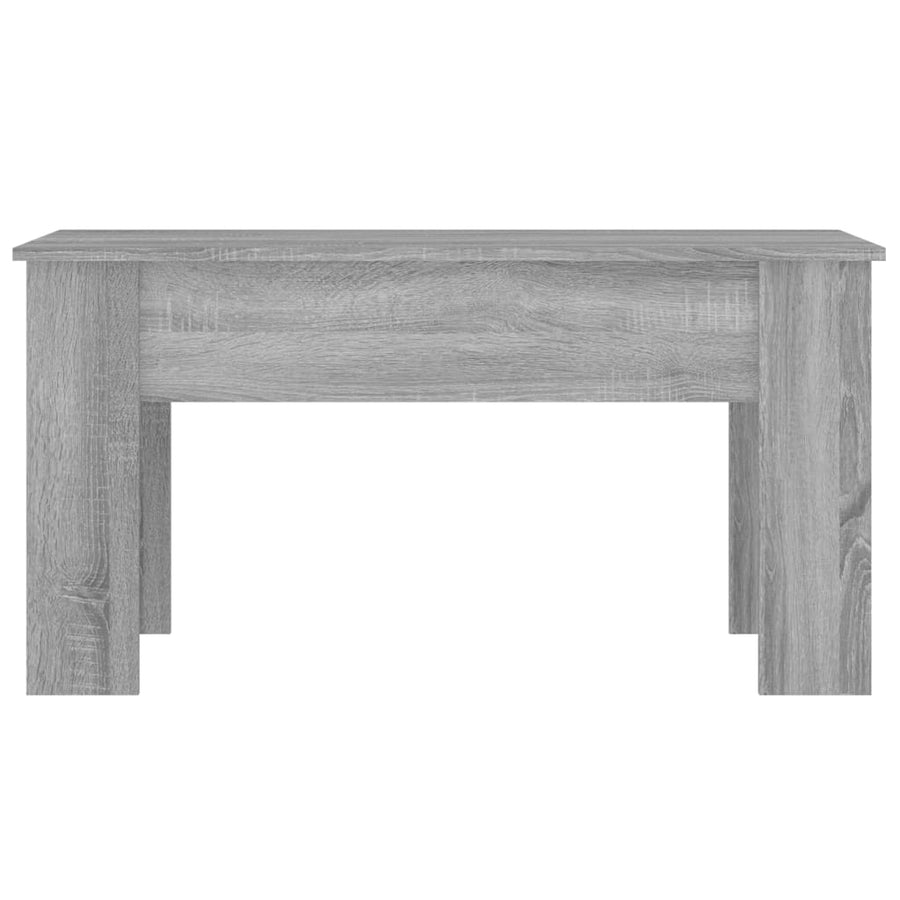 Salontafel 101X49X52 Cm Bewerkt Hout Eikenkleurig 101 x 49 x 52.5 cm