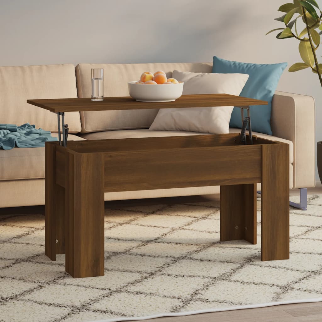 Salontafel 101X49X52 Cm Bewerkt Hout 101 x 49 x 52.5 cm