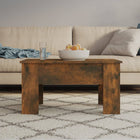 Coffee table 79x49x41 cm engineered wood smoked oak finish