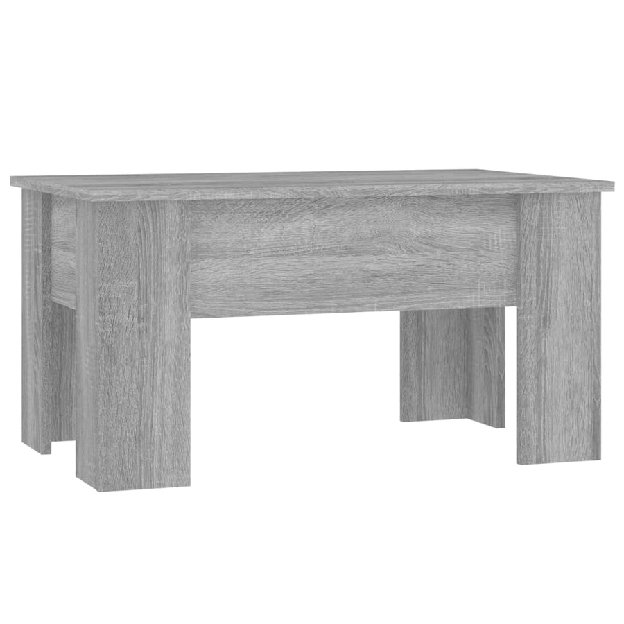 Salontafel 79X49X41 Cm Bewerkt Hout Eikenkleurig 79 x 49 x 42.5 cm