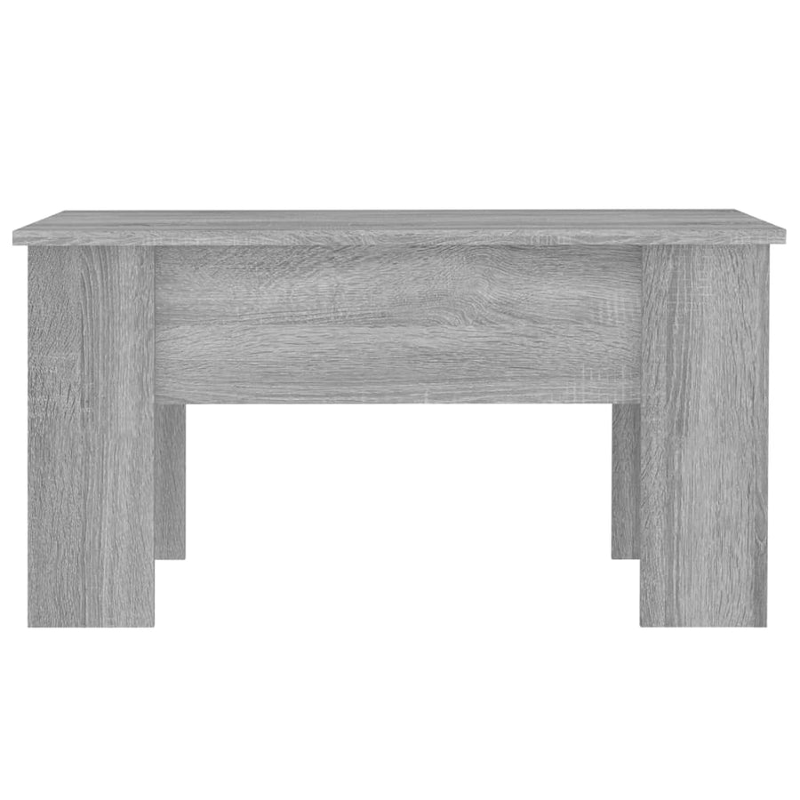 Salontafel 79X49X41 Cm Bewerkt Hout Eikenkleurig 79 x 49 x 42.5 cm