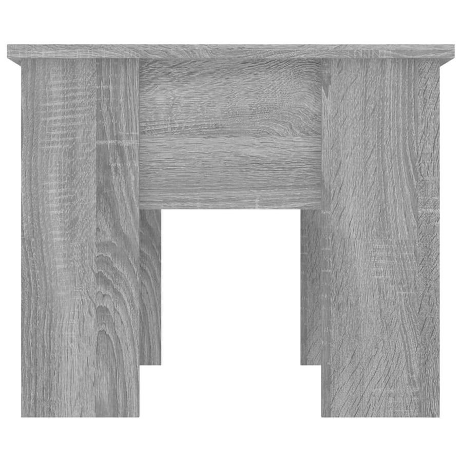 Salontafel 79X49X41 Cm Bewerkt Hout Eikenkleurig 79 x 49 x 42.5 cm