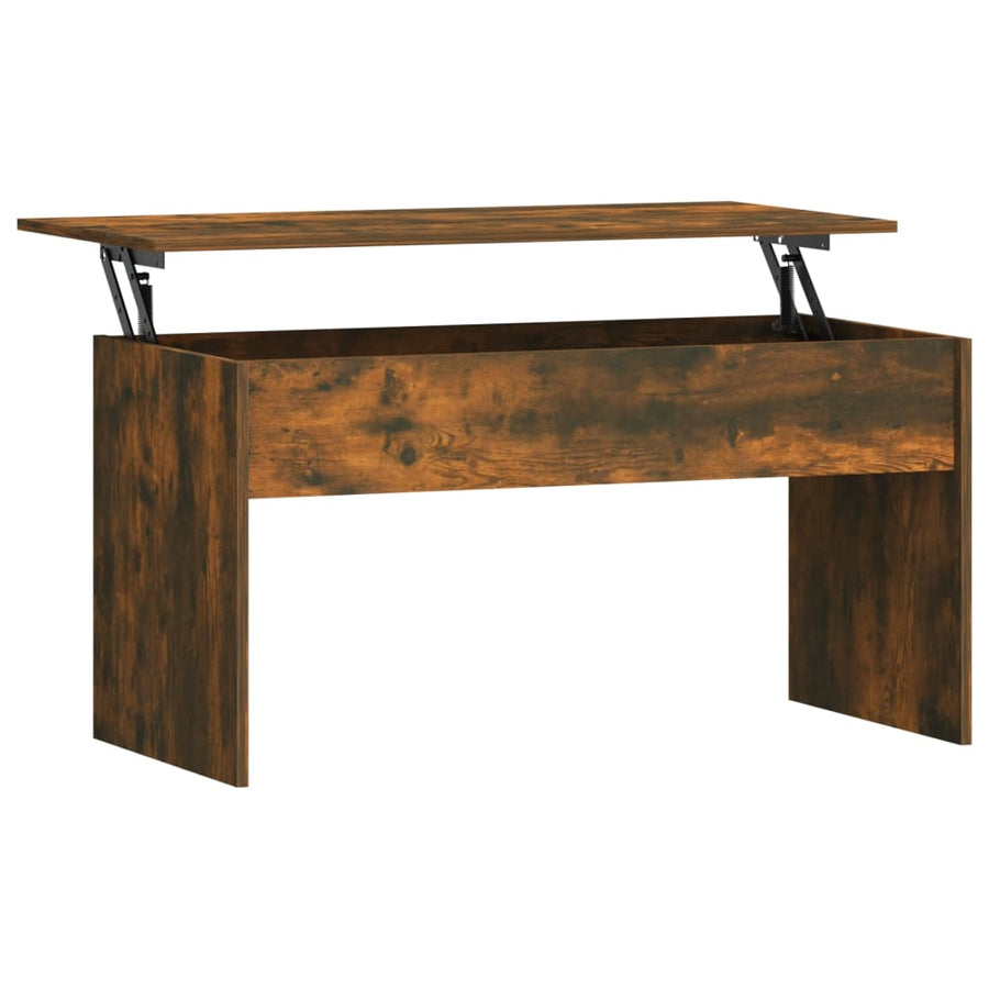 Salontafel 102x50,5x52,5 cm bewerkt hout gerookt eikenkleurig