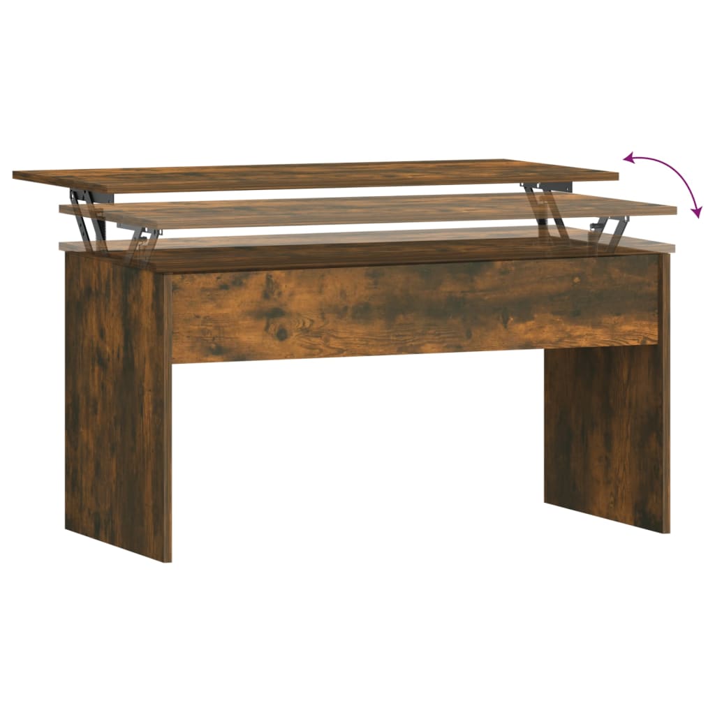 Salontafel 102x50,5x52,5 cm bewerkt hout gerookt eikenkleurig