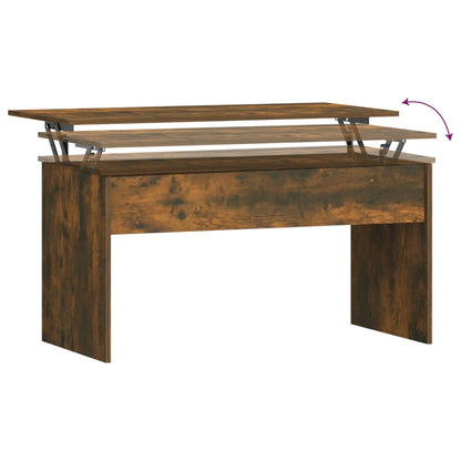 Salontafel 102x50,5x52,5 cm bewerkt hout gerookt eikenkleurig