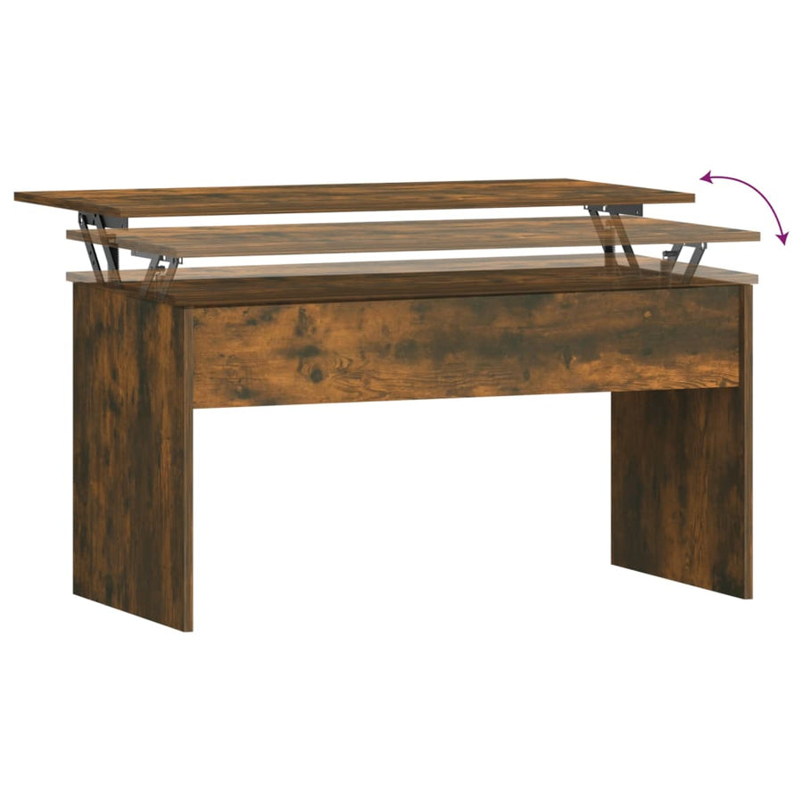 Salontafel 102x50,5x52,5 cm bewerkt hout gerookt eikenkleurig