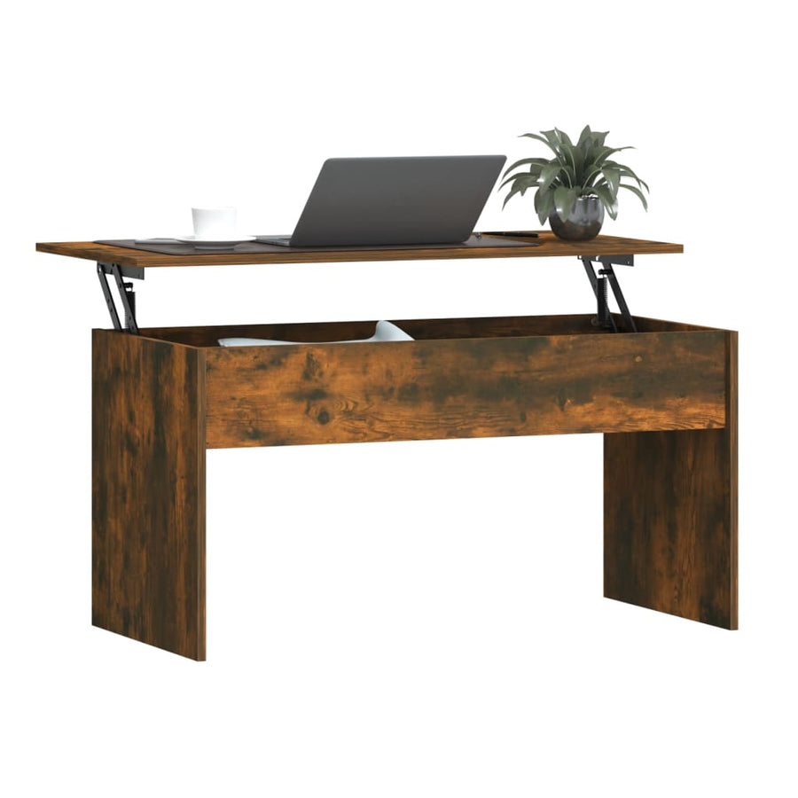 Salontafel 102x50,5x52,5 cm bewerkt hout gerookt eikenkleurig