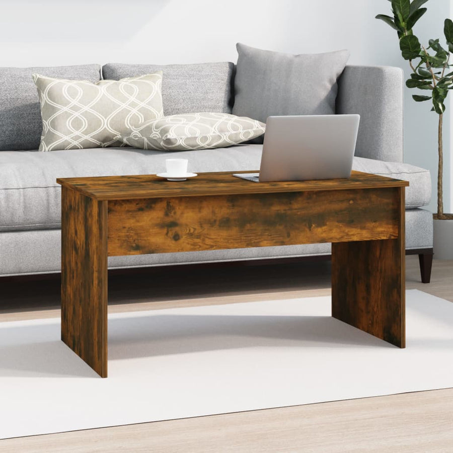 Salontafel 102x50,5x52,5 cm bewerkt hout gerookt eikenkleurig