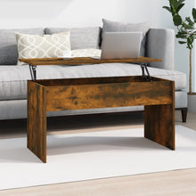 Salontafel 102x50,5x52,5 cm bewerkt hout gerookt eikenkleurig