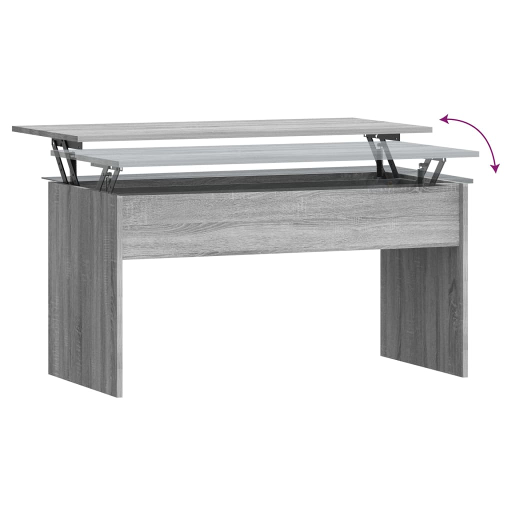 Salontafel 102X50,5X52,5 Cm Bewerkt Hout Eiken 102 x 55 x 52.5 cm