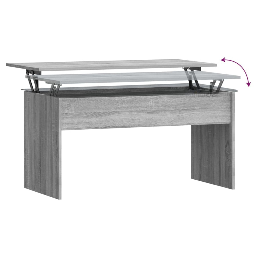 Salontafel 102X50,5X52,5 Cm Bewerkt Hout Eiken 102 x 55 x 52.5 cm