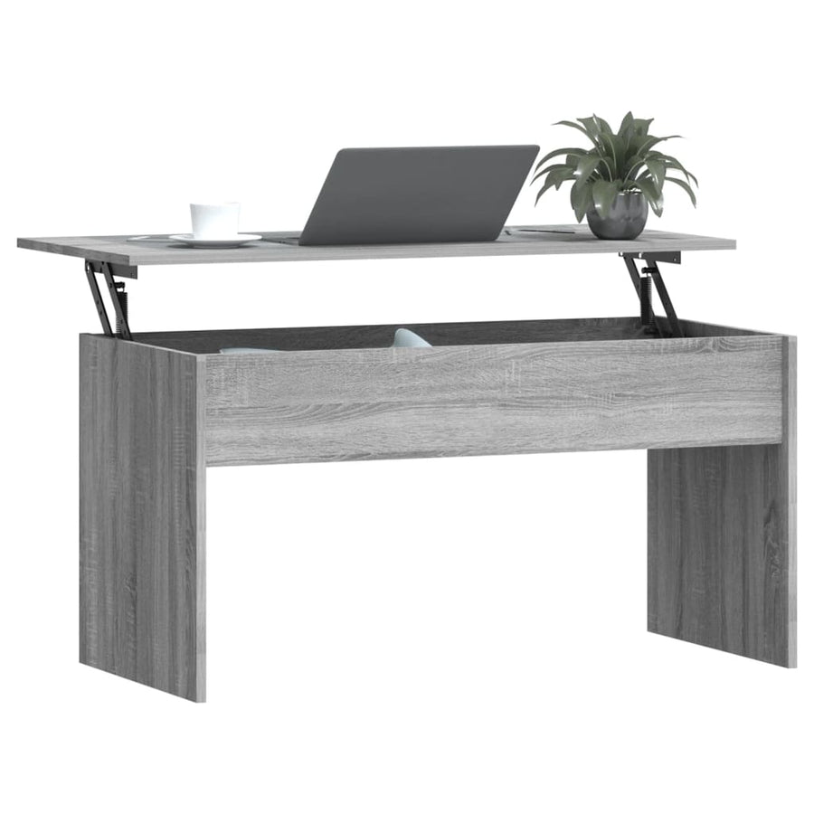 Salontafel 102X50,5X52,5 Cm Bewerkt Hout Eiken 102 x 55 x 52.5 cm