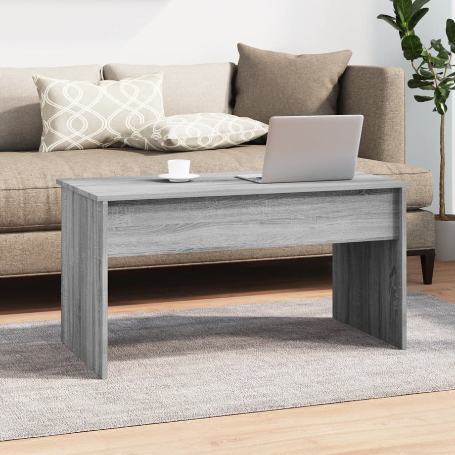Salontafel 102X50,5X52,5 Cm Bewerkt Hout Eiken 102 x 55 x 52.5 cm