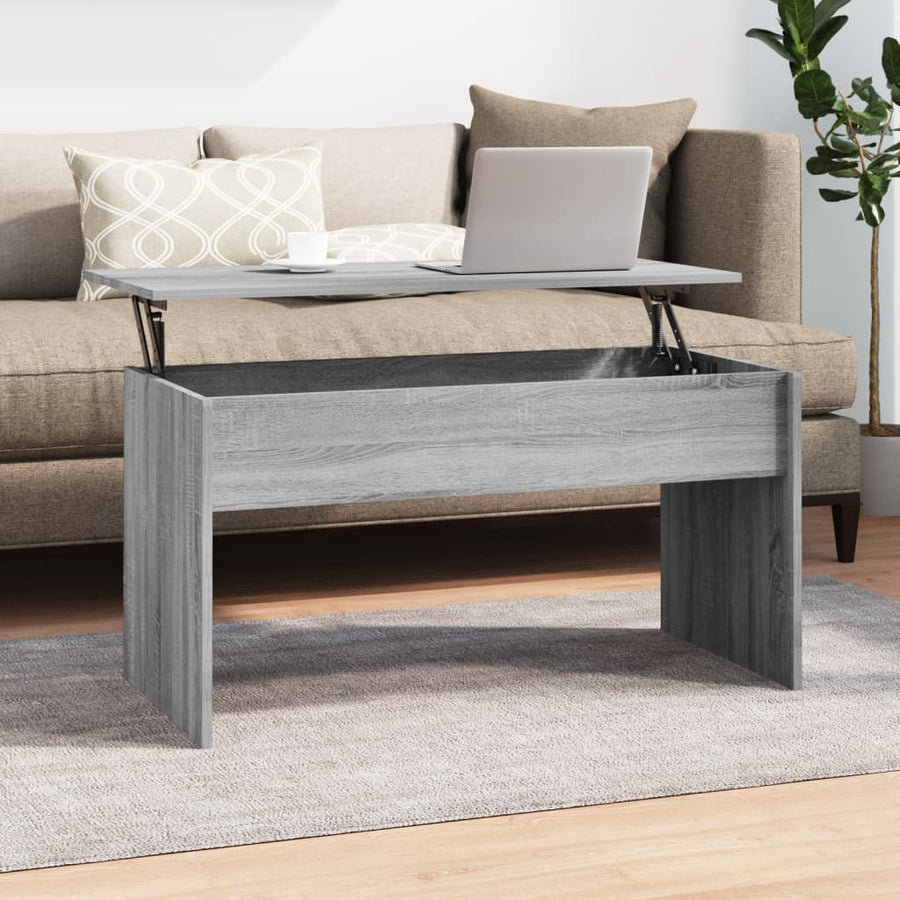 Salontafel 102X50,5X52,5 Cm Bewerkt Hout Eiken 102 x 55 x 52.5 cm
