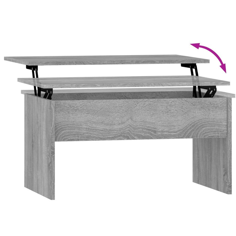 Salontafel 80x50,5x41,5 cm bewerkt hout grijs sonoma eikenkleur Grijs sonoma