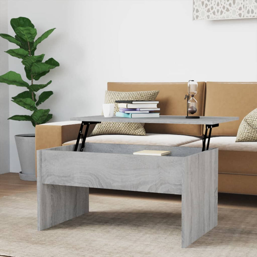 Salontafel 80X50,5X41,5 Cm Bewerkt Hout Wit