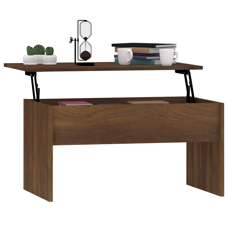 Salontafel 80x50,5x41,5 cm bewerkt hout bruin eikenkleur