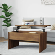 Salontafel 80x50,5x41,5 cm bewerkt hout bruin eikenkleur
