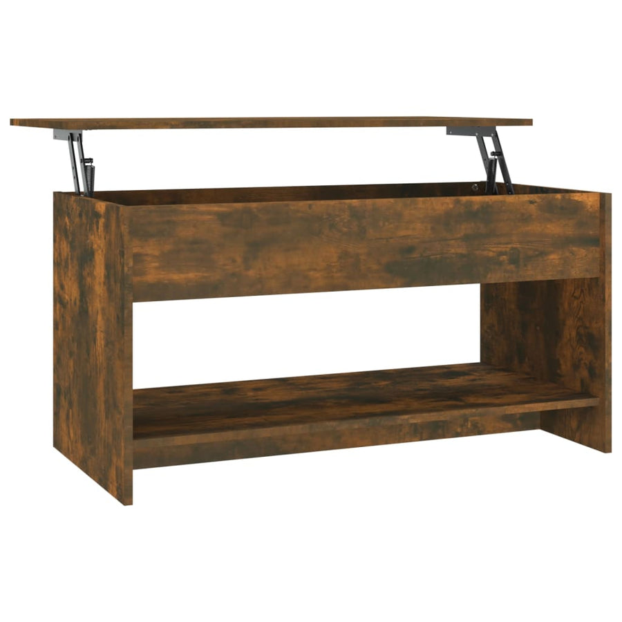 Salontafel 02X50X52,5 Cm Bewerkt Hout Kleurig Gerookt eiken