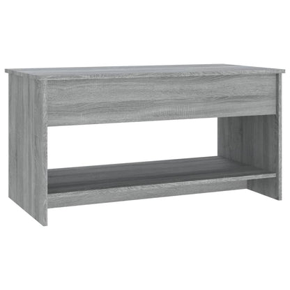 Salontafel 102X50X52,5 Cm Bewerkt Hout Eikenkleur Grijs sonoma