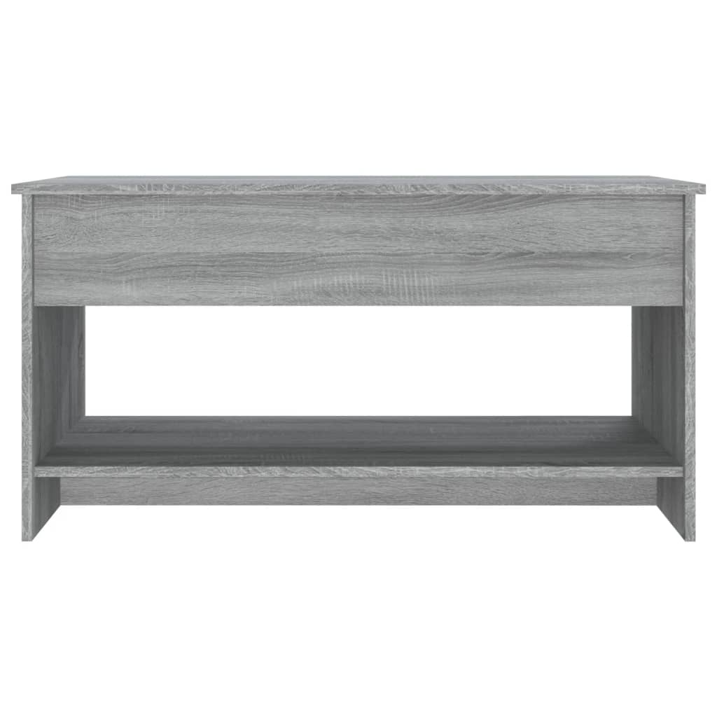 Salontafel 102X50X52,5 Cm Bewerkt Hout Eikenkleur Grijs sonoma