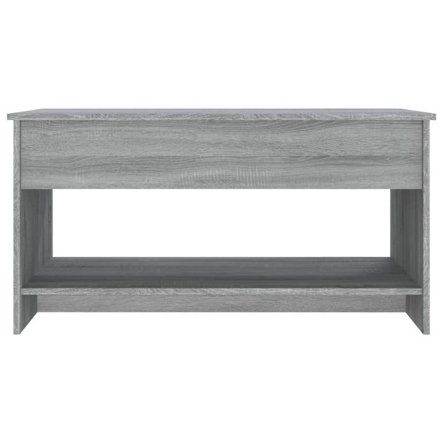 Salontafel 102X50X52,5 Cm Bewerkt Hout Eikenkleur Grijs sonoma
