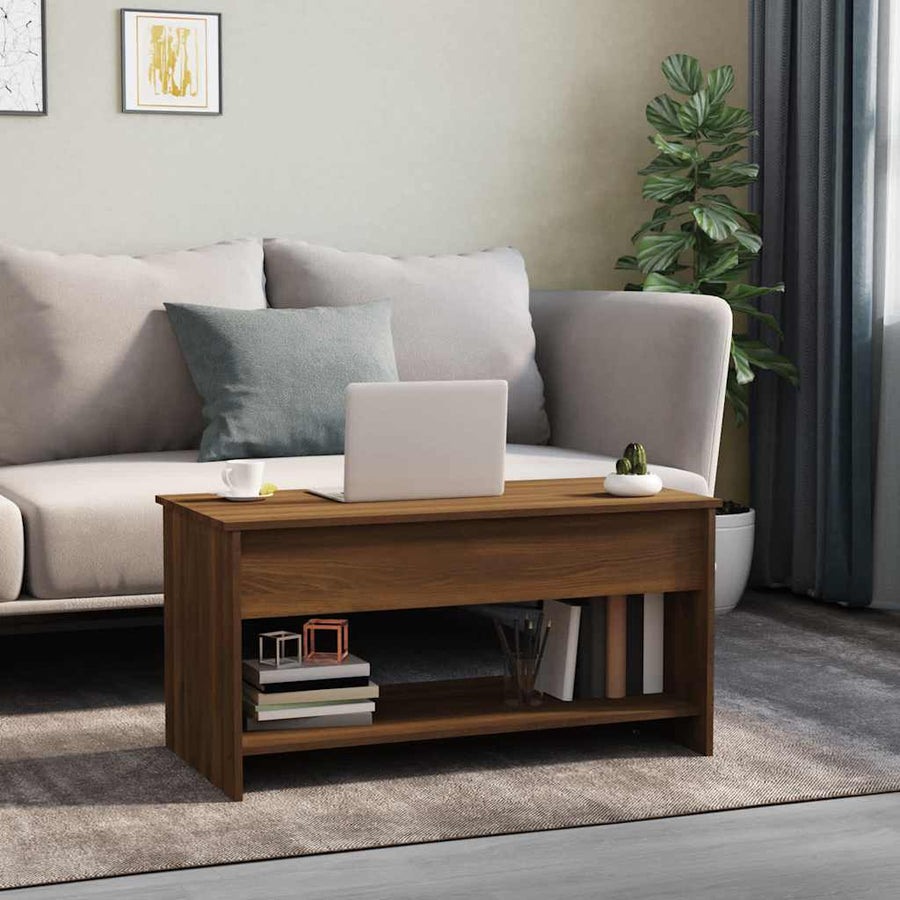 Salontafel 102X50X52,5 Cm Bewerkt Hout 102 x 50 x 52.5 cm
