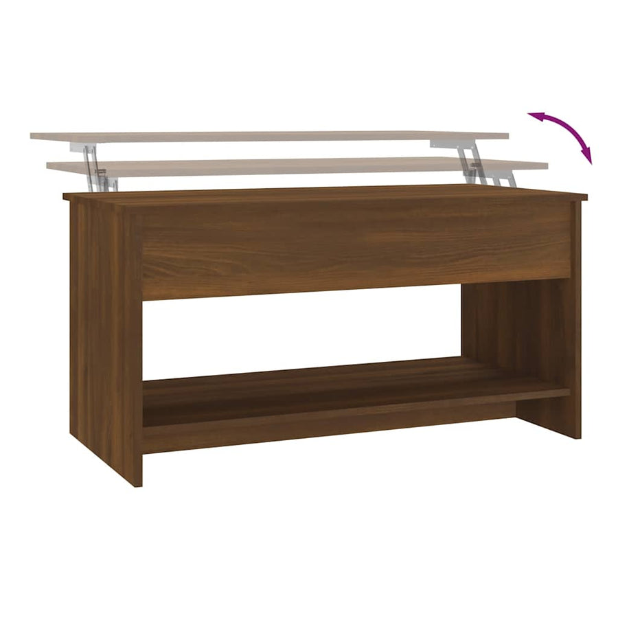 Salontafel 102X50X52,5 Cm Bewerkt Hout 102 x 50 x 52.5 cm