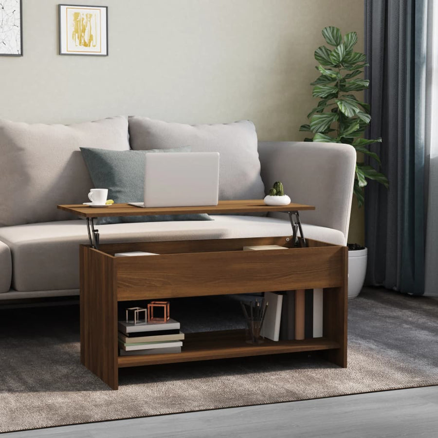 Salontafel 102X50X52,5 Cm Bewerkt Hout 102 x 50 x 52.5 cm
