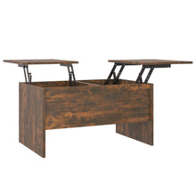 Salontafel 80X50X42,5 Cm Bewerkt Hout Kleurig Gerookt eiken