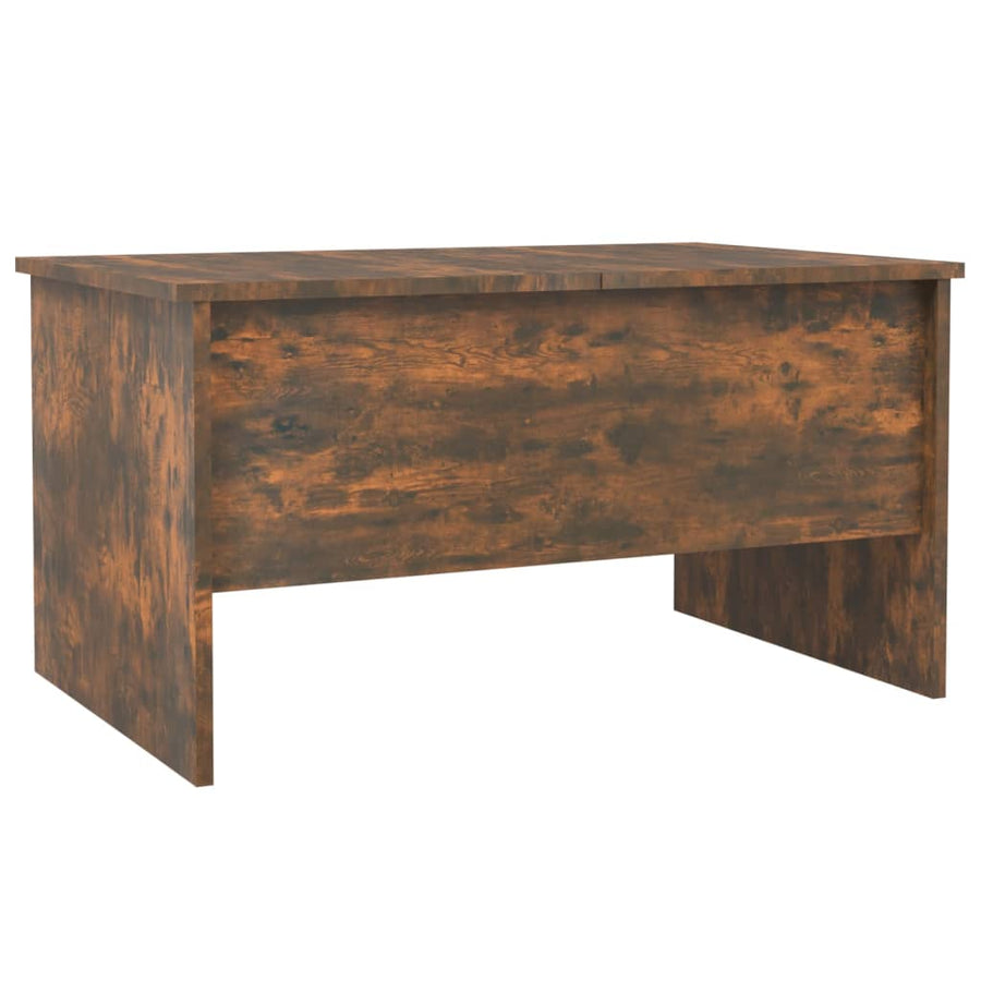 Salontafel 80X50X42,5 Cm Bewerkt Hout Kleurig Gerookt eiken