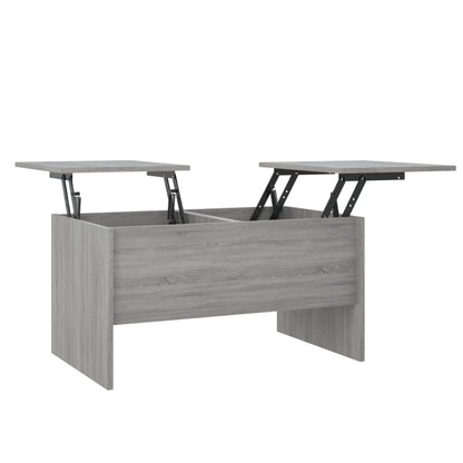 Salontafel 80X50X42,5 Cm Bewerkt Hout Eikenkleurig Grijs sonoma