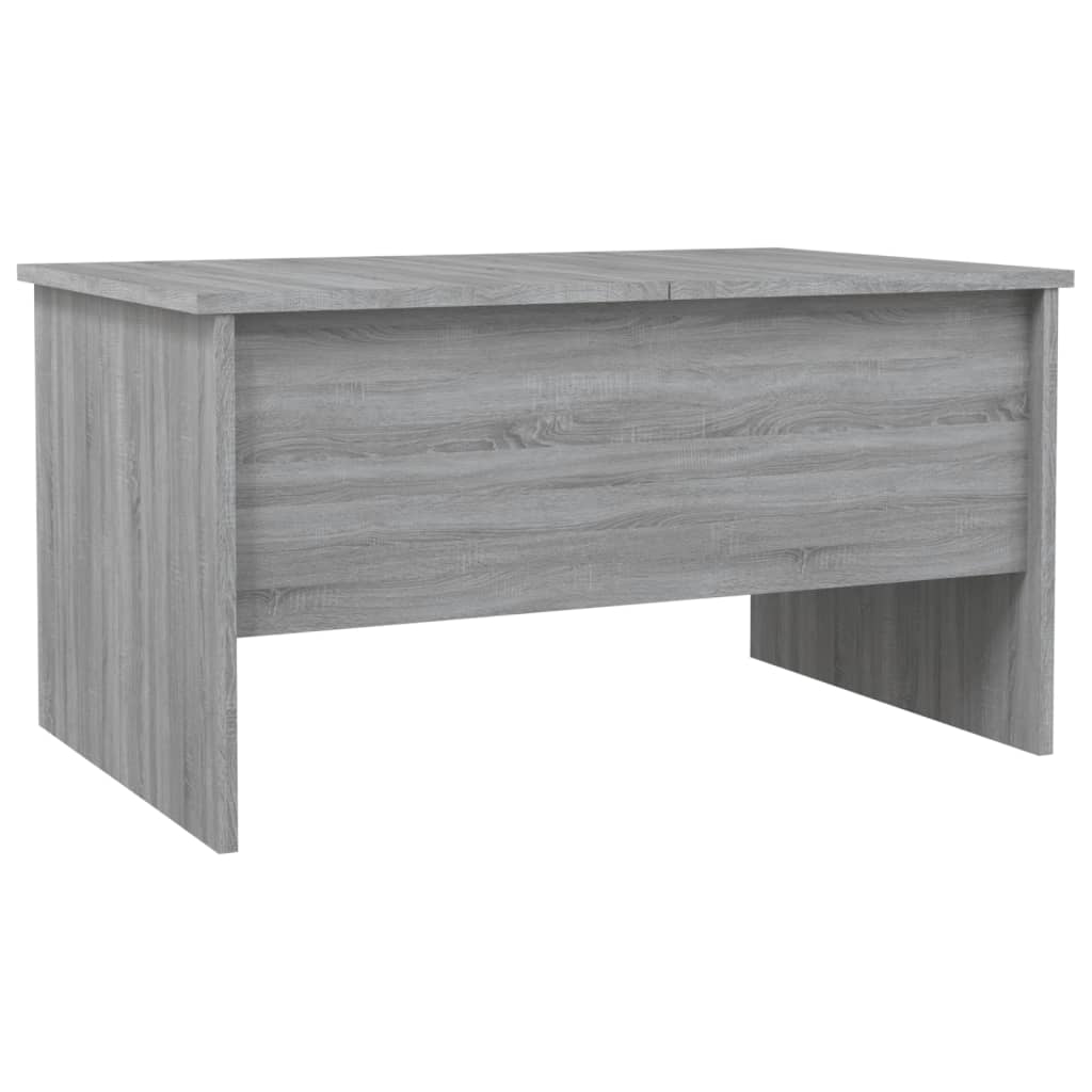 Salontafel 80X50X42,5 Cm Bewerkt Hout Eikenkleurig Grijs sonoma